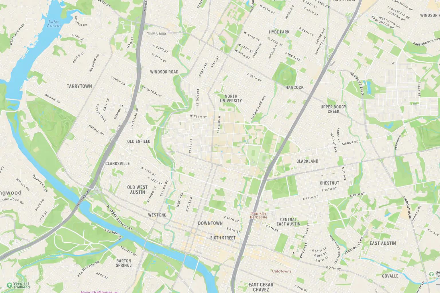 Austin TX map